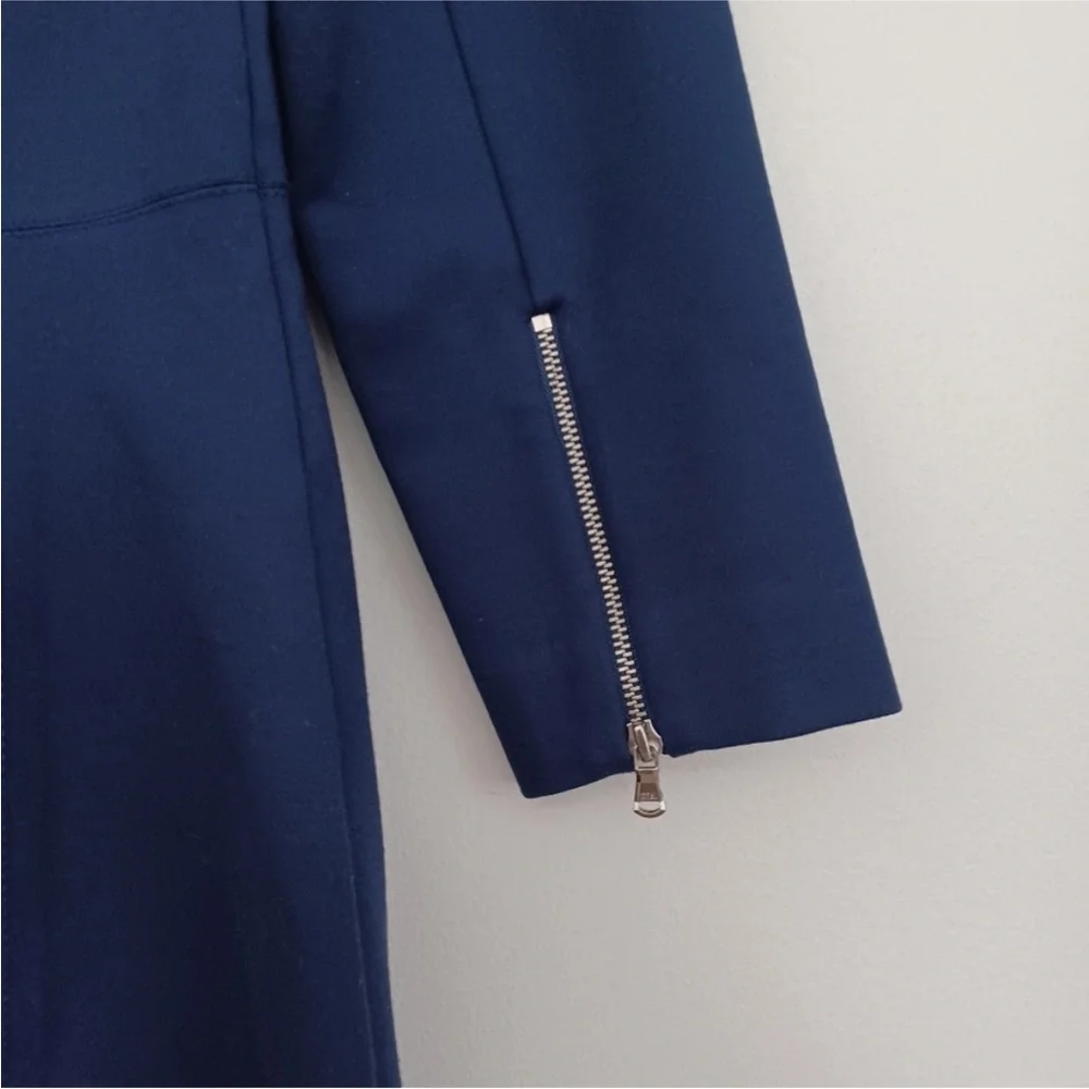 J. CREW Classic Navy Long Sleeve Ponte Knit Dress